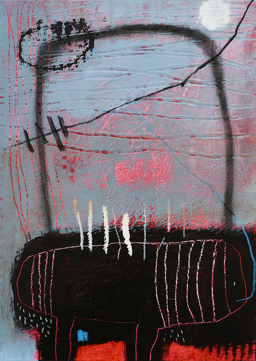 Land-Raum-Wandlung #13 | 2015 | 26-teilige Serie | Mischtechnik auf kaschierter Pappe | 29,7 x 21 cm