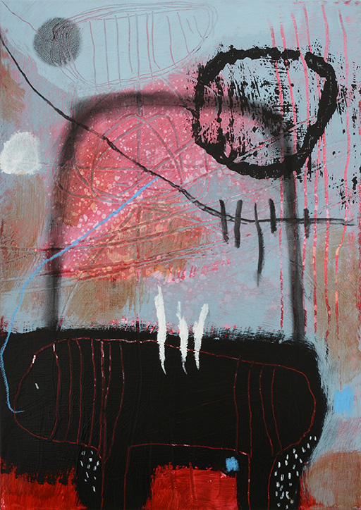 Land-Raum-Wandlung #15 | 2015 | 26-teilige Serie | Mischtechnik auf kaschierter Pappe | 29,7 x 21 cm