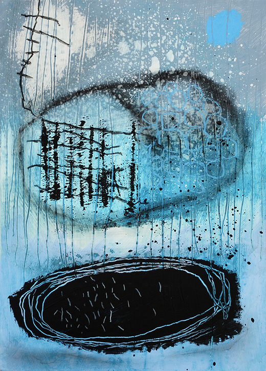 Land-Raum-Wandlung #3 | 2015 | 26-teilige Serie | Mischtechnik auf kaschierter Pappe | 29,7 x 21 cm