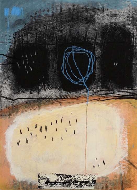 Land-Raum-Wandlung #8 | 2015 | 26-teilige Serie | Mischtechnik auf kaschierter Pappe | 29,7 x 21 cm