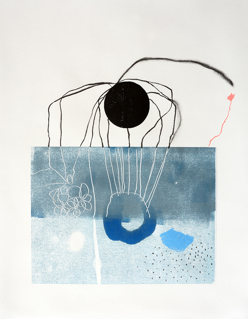 Spannungsfelder-areas of tension #23 | 2016 | Unikatdruck mit Übermalung auf Papier
50 x 40 cm