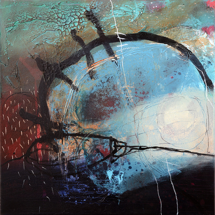 Ein Schimmern - weak light 1 | 2014 | Mischtechnik auf Leinwand | 40 x 40 cm