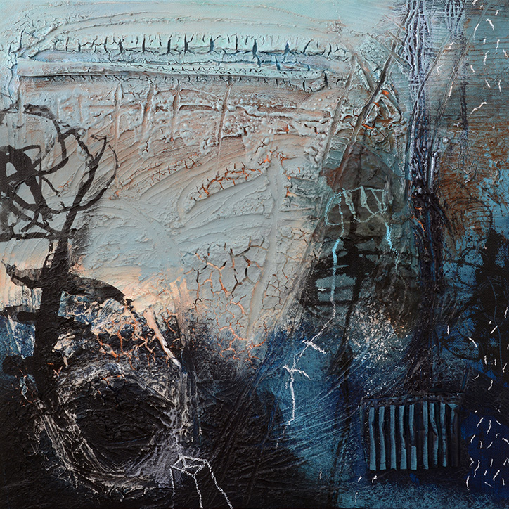 Verknüpfung - nexus 1 | 2014 | Mischtechnik auf Leinwand | 40 x 40 cm