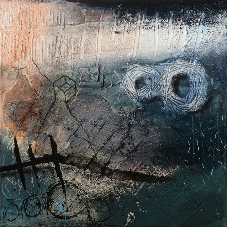 Verknüpfung - nexus 2 | 2014 | Mischtechnik auf Leinwand | 40 x 40 cm
