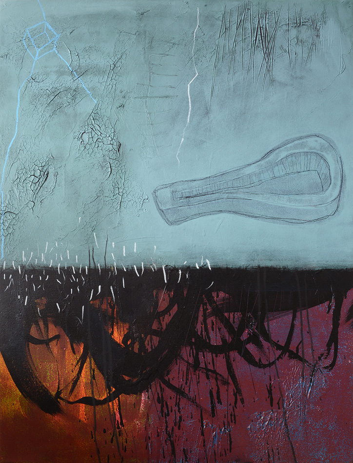 Verwahren - keep safe 1 | 2014 | Mischtechnik auf Leinwand | 80 x 60 cm