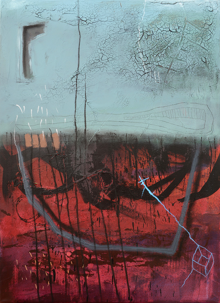 Verwahren - keep safe 2 | 2014 | Mischtechnik auf Leinwand | 70 x 50 cm