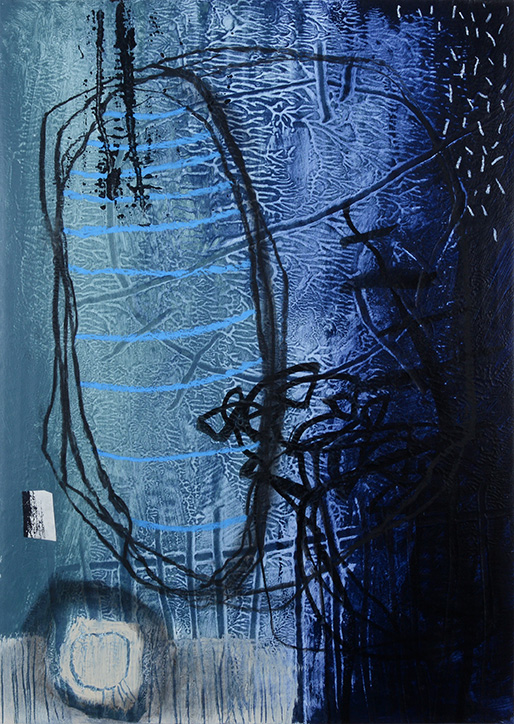 Land-Raum-Wandlung #21 | 2015 | 26-teilige Serie | Mischtechnik auf kaschierter Pappe | 29,7 x 21 cm