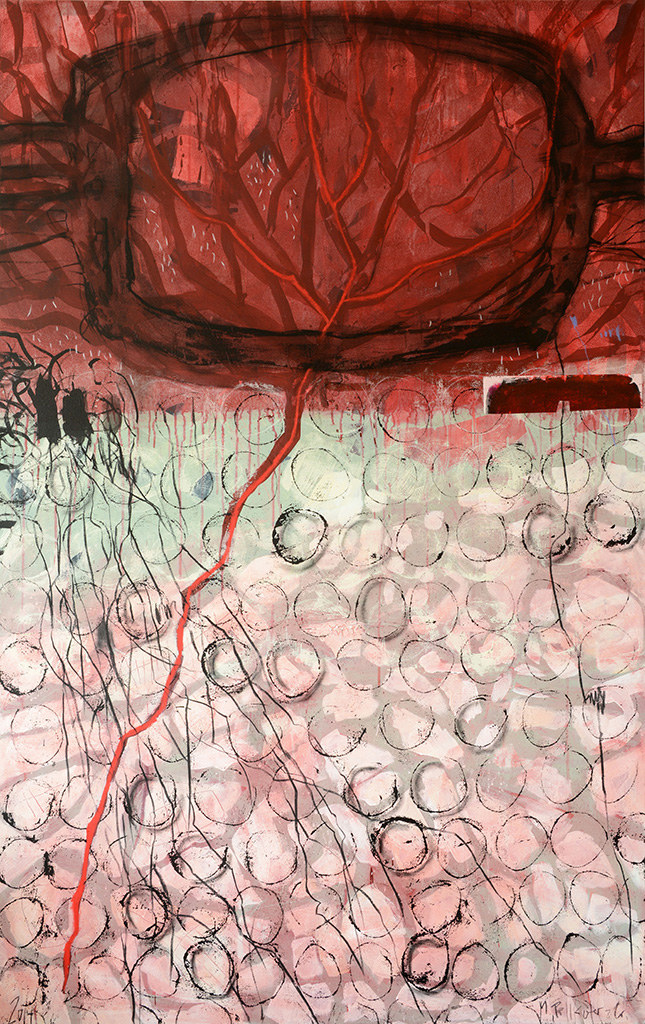 the repetition code – Die Verbindung - symbiotic 1 | 2014 | Mischtechnik auf Leinwand | 160 x 100 cm