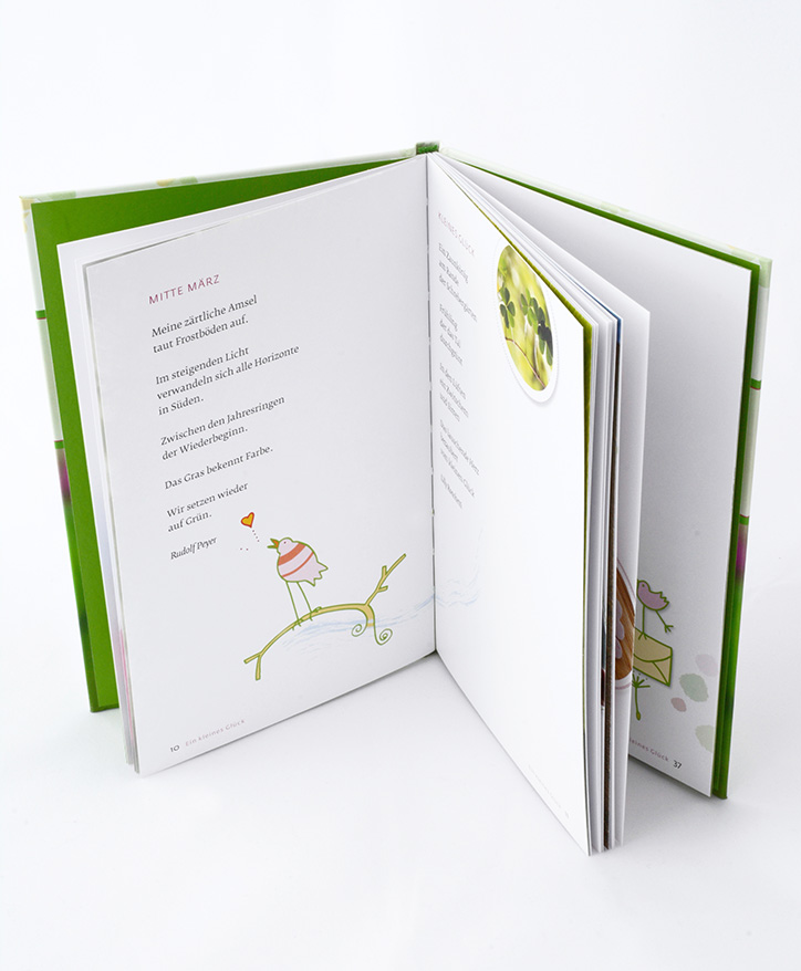 "Ein kleines Glück, das brauchst auch du" | Verlag am Eschbach | illustriert und gestaltet von Monika Pellkofer-Grießhammer