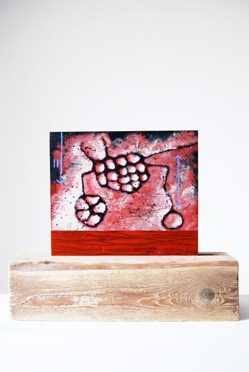 Jäger 1 | 2010 | Schieferobjekt im Holzsockel