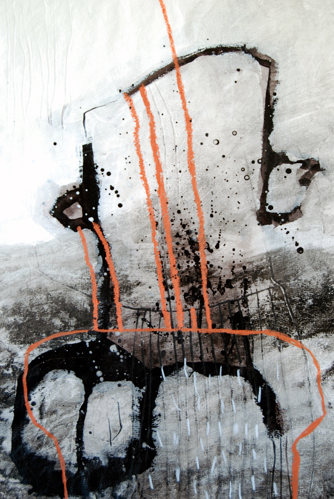Käfigwelt 12 | 2011 | Mischtechnik auf Büttenpapier | 56 x 38 cm