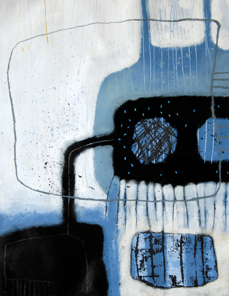 Käfigwelt 3 | 2011 | Mischtechnik auf Büttenpapier | 76 x 56 cm