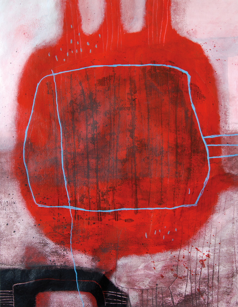 Käfigwelt 4 | 2011 | Mischtechnik auf Büttenpapier | 76 x 56 cm