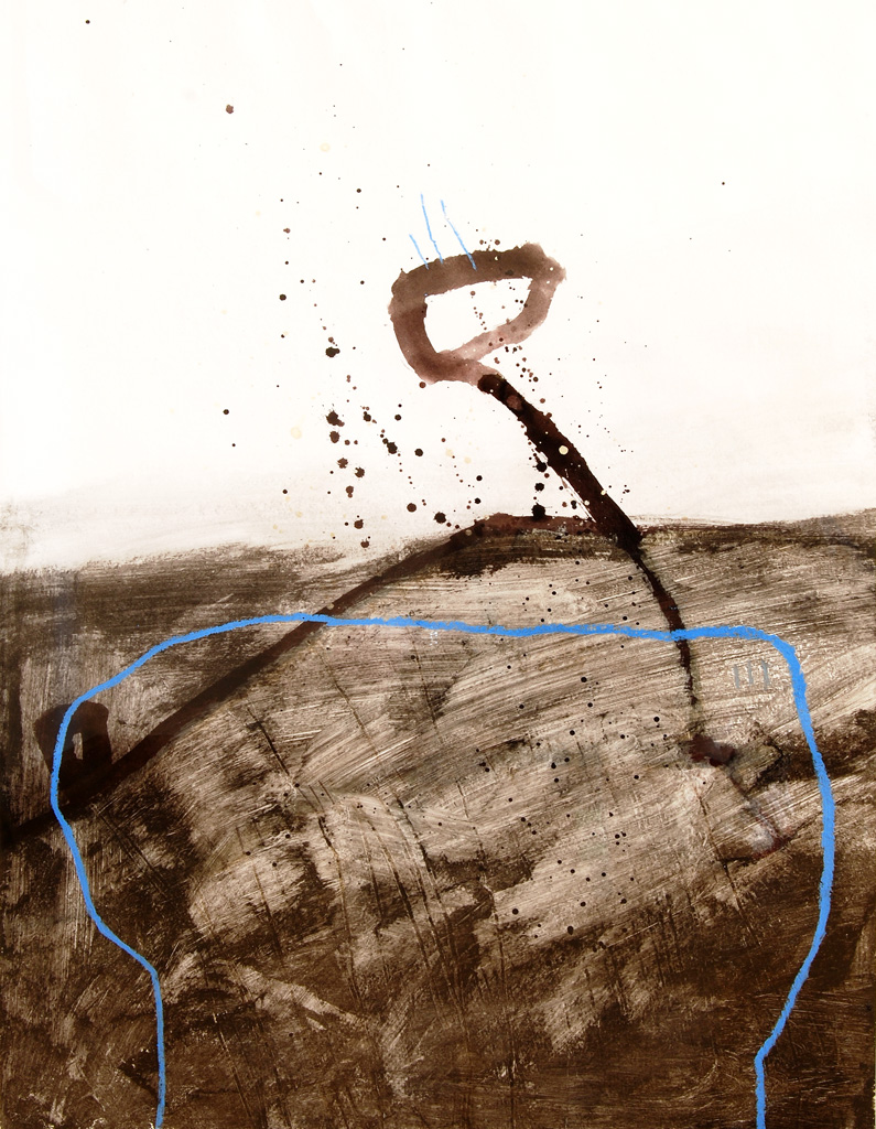 Käfigwelt 9 | 2011 | Mischtechnik auf Büttenpapier | 76 x 56 cm