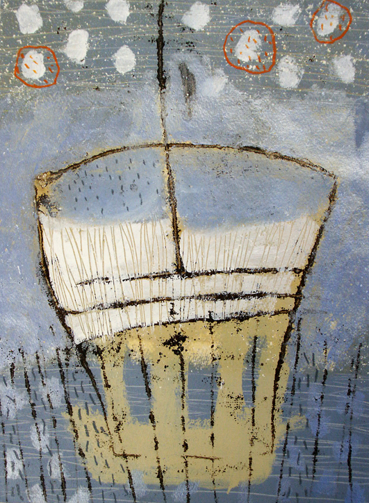 Summe der einzelnen Teile 7 | 2007 | Monotypiedruck und Acryl auf Büttenpapier | 39 x 28 cm