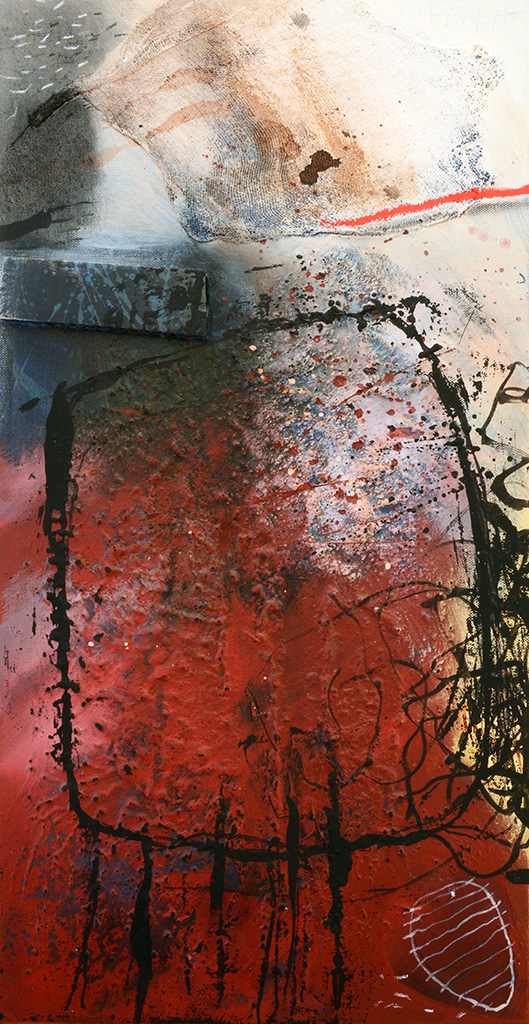 the repetition code - Licht und Schatten 1 | 2014 | Mischtechnik auf Leinwand | 60 x 30 cm