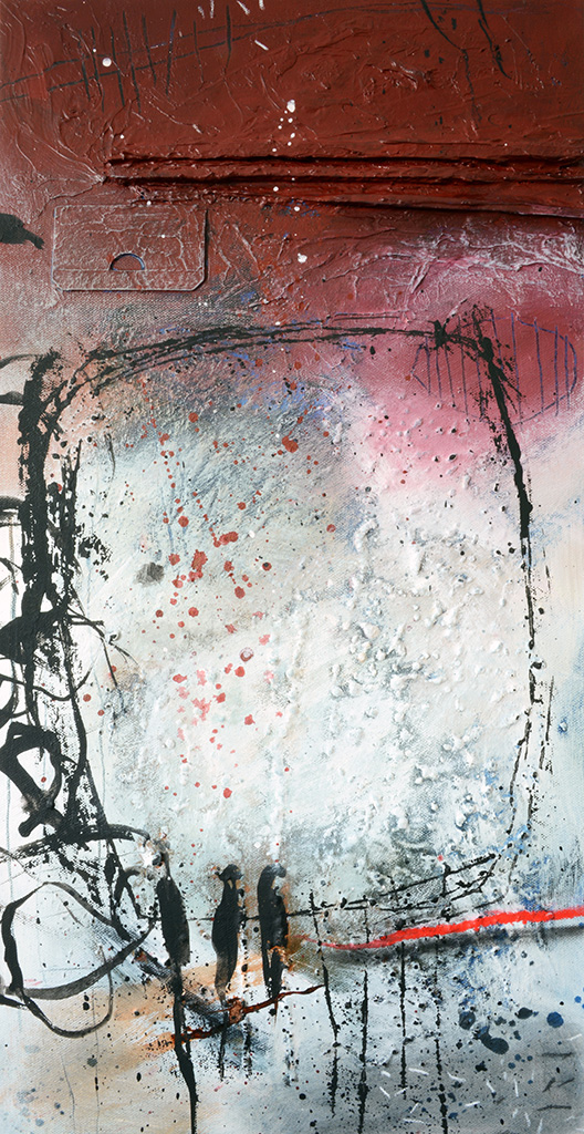 the repetition code - Licht und Schatten 2 | 2014 | Mischtechnik auf Leinwand | 60 x 30 cm