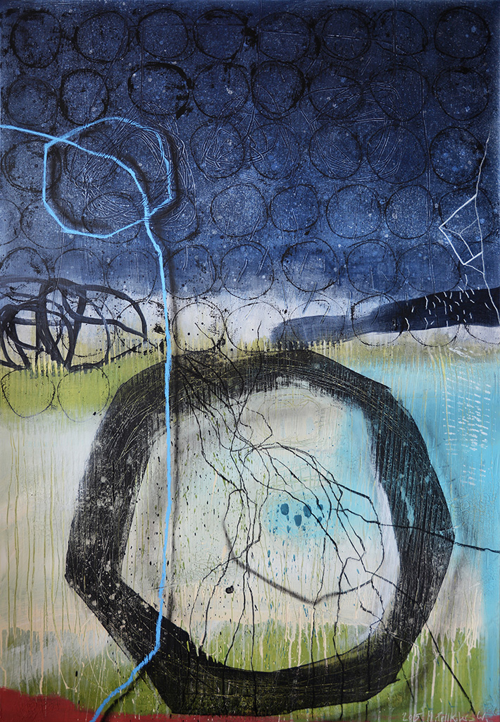 Verschmelzung – combining 4 | 2015 | Mischtechnik auf Leinwand | 130 x 90 cm