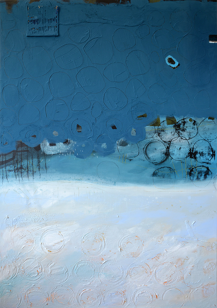 Das Verdecken - Wolkenvorhang - wall-cloud 1 | 2015 | Mischtechnik auf Leinwand | 130 x 90 cm