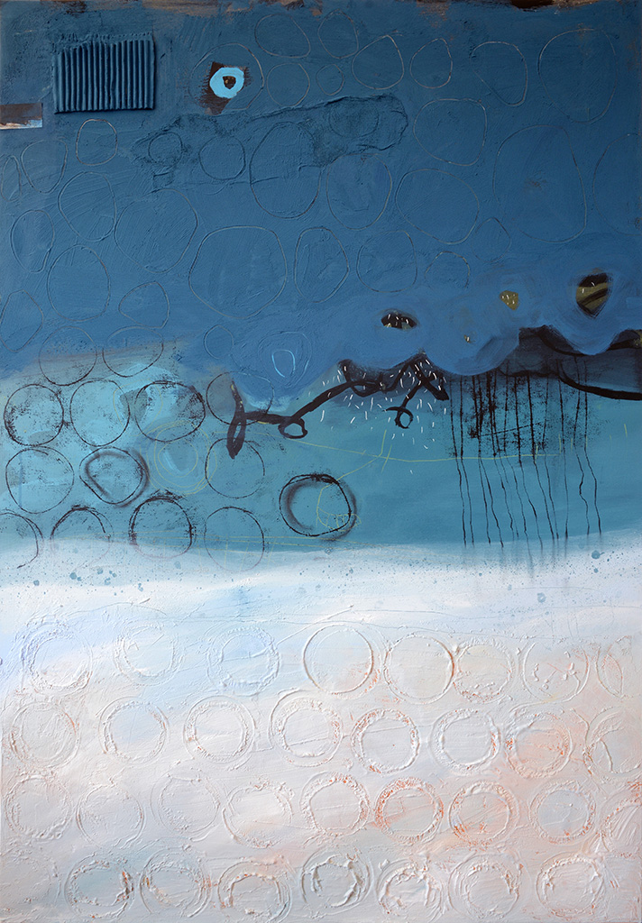 Das Verdecken - Wolkenvorhang - wall-cloud 2 | 2015 | Mischtechnik auf Leinwand | 130 x 90 cm