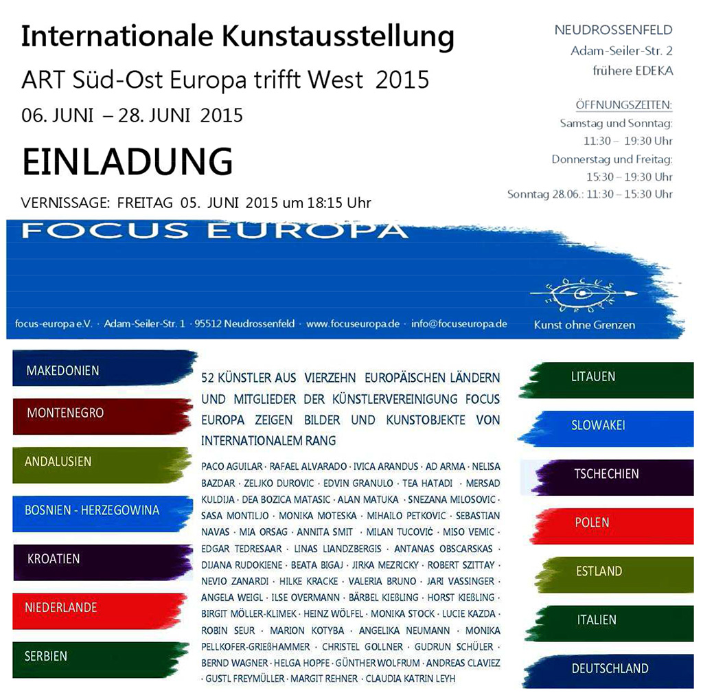 Einladung ART Süd-Ost trifft West 2015 | Neudrossenfeld