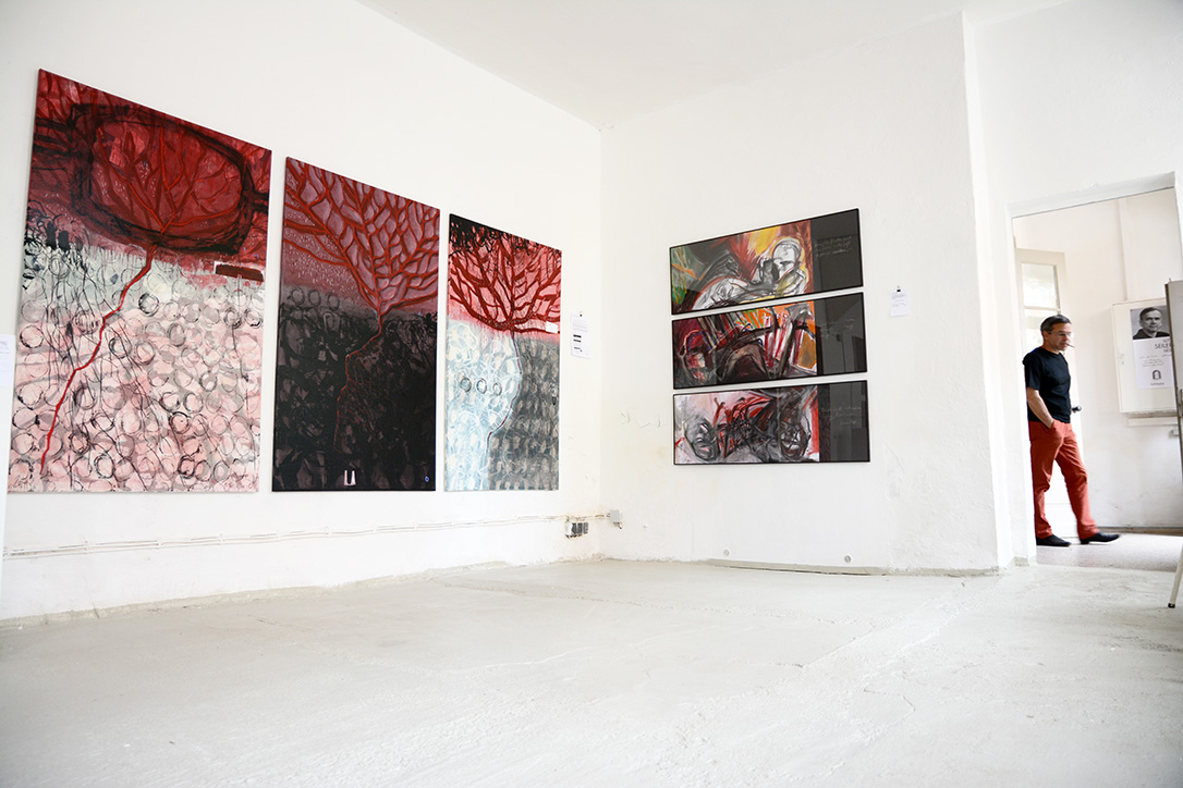Galerie M1, Gera | Ausstellung Zitat-Salat (Werke rechts: Sven Schmidt)