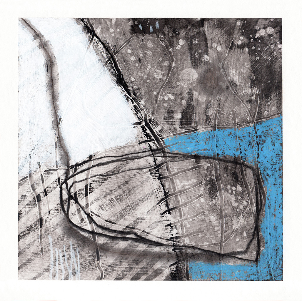 black snow 3 | 2015 | Mischtechnik auf Papier | Blattformat 30 x 30 cm