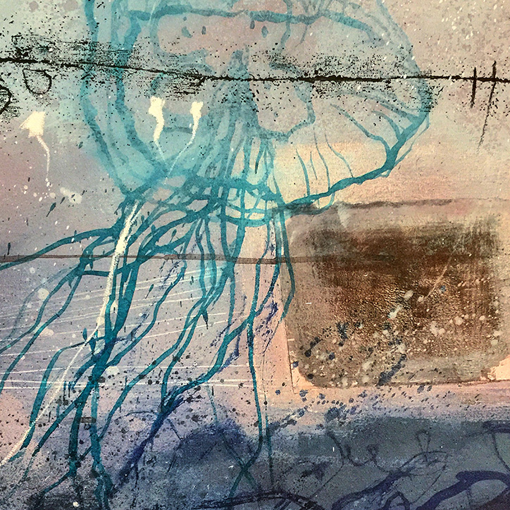 Blick ins Atelier…Februar 2016 | Neue Werke enstehen für die Ausstellung "Blaue Welten"