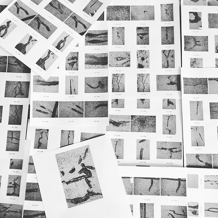 Blick ins Atelier…Februar 2016 | Neues Konzept "street codes"…Ideensammlung und Archivierung