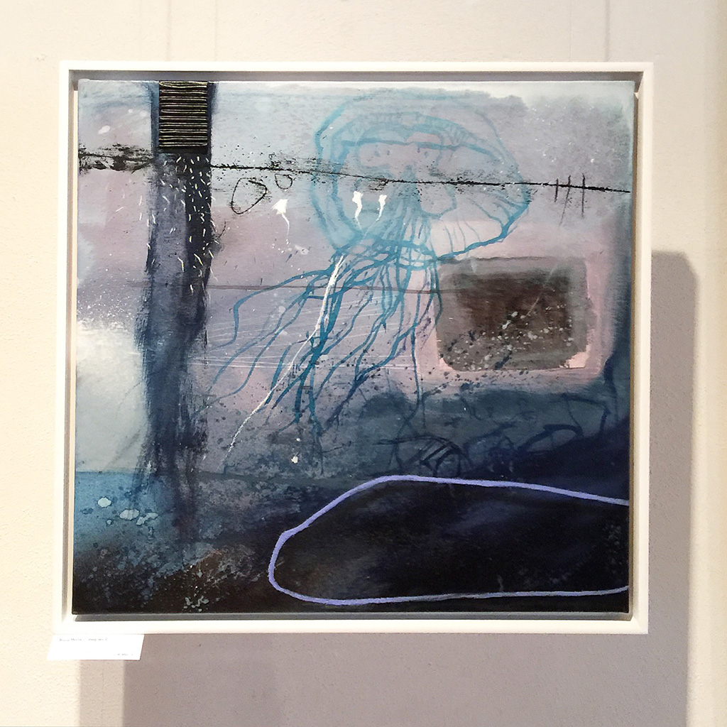 Blaue Welten - deep sea 2 | 2016 | Mischtechnik auf Leinwand | 60 x 60 cm