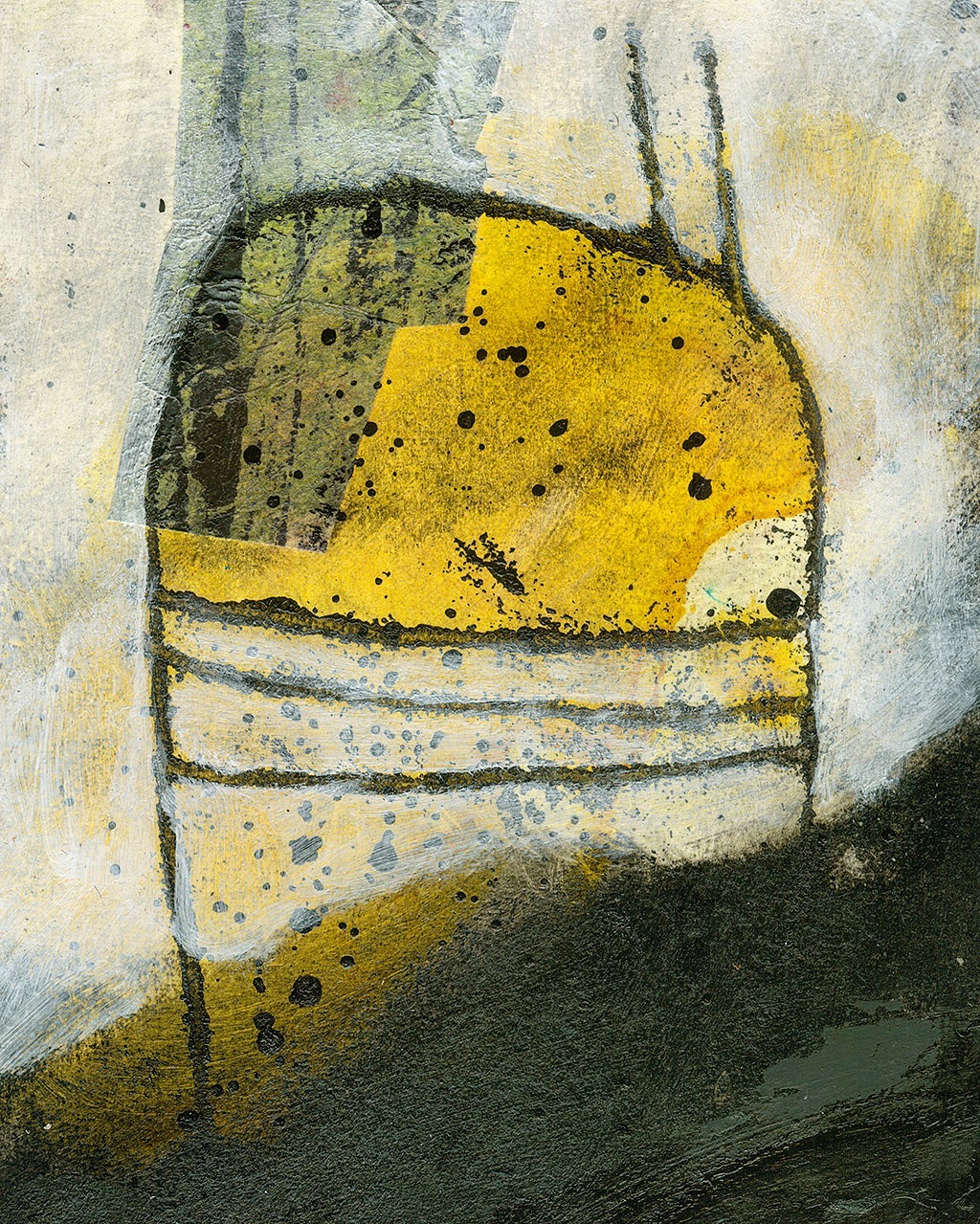 Jahresbilder Ans(ch)ichten | Mischtechnik auf Papier | 21 x 14,8 cm | 8-6-09