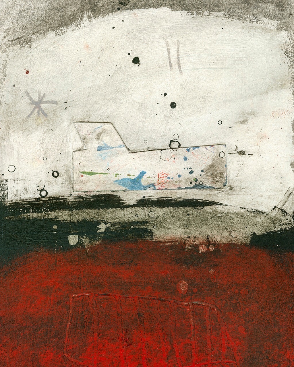 Jahresbilder Ans(ch)ichten | Mischtechnik auf Papier | 21 x 14,8 cm | 27-3-09