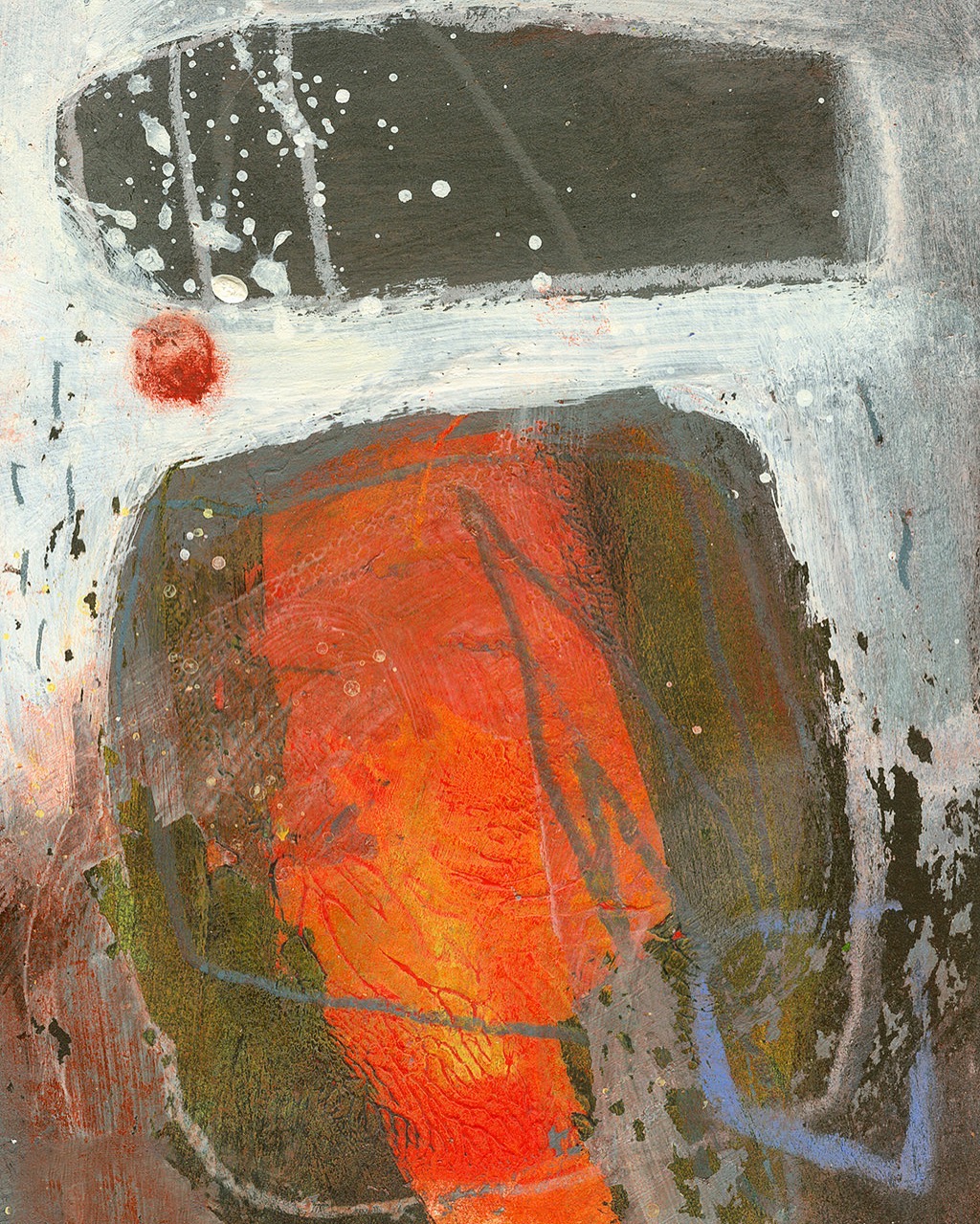 Jahresbilder Ans(ch)ichten | Mischtechnik auf Papier | 21 x 14,8 cm | 17-3-09