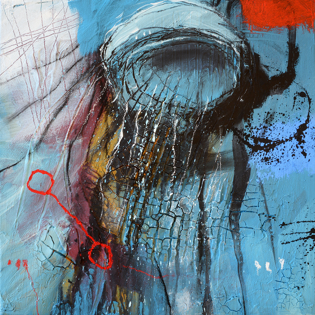 Grenzenlos 1 - boundless sea 1 | 2017 | Mischtechnik auf Leinwand | 40 x 40 cm