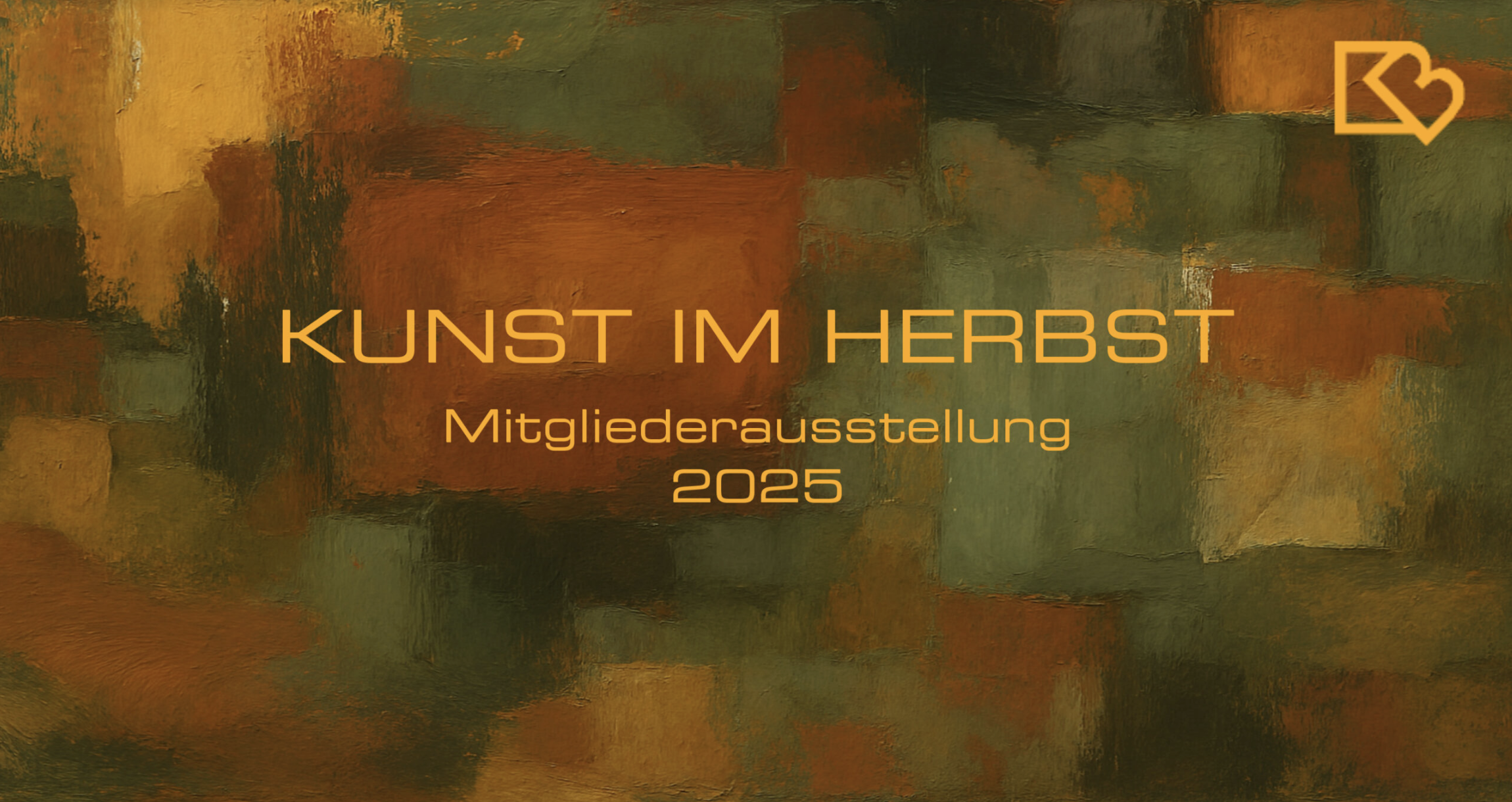 Banner mit abstralter Malerei und Typografie und Logo des Kunstvereins Bayreuth